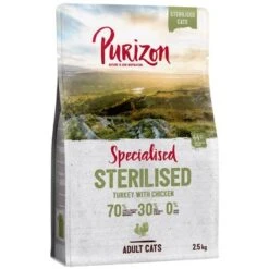 Purizon Adult Sterilised Grain-Free Turkey & Chicken -EUKANUBA Shop 120797 pla purizon cat sterilized turkeychicken 2 5kg 1000x1000 7