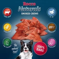 Rocco Smoked Cows' Ear Dog Chews -EUKANUBA Shop 2020 01 rocco naturals smoked ears 1000x1000 uk 8