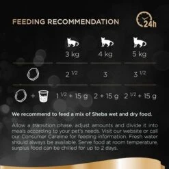 Sheba Fine Recipes Trays 22 X 85g 17 Sheba Fine Recipes Trays 22 X 85g -EUKANUBA Shop 4008429097034 feeding recommendation 4