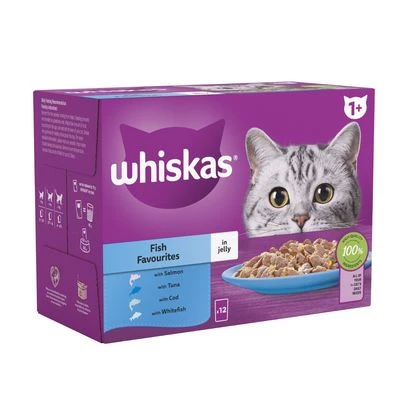 Whiskas 1+ Fish Favourites In Jelly 3 Whiskas 1+ Fish Favourites In Jelly