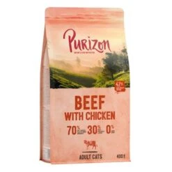 Purizon Adult Grain-Free Beef With Chicken -EUKANUBA Shop 92361 pla purizon cat beefchicken 400g 1000x1000 2