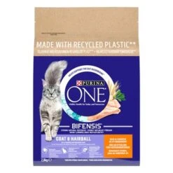 Purina ONE Coat & Hairball Chicken & Whole Grains Dry Cat Food -EUKANUBA Shop por coat hairball packshot 8
