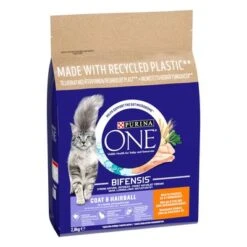 Purina ONE Coat & Hairball Chicken & Whole Grains Dry Cat Food -EUKANUBA Shop por coat hairball side 0