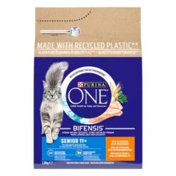 Purina ONE Senior 11+ Chicken & Whole Grains Dry Cat Food -EUKANUBA Shop purina one senior 11 chicken whole grains fop 4