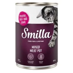 Smilla Tender Meat Mix Multibuy 24 X 400g -EUKANUBA Shop smilla mixedmeatpot poultry 400g 1000x1000 3