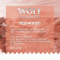 Wolf Of Wilderness Adult "Great Desert" - Turkey -EUKANUBA Shop wow benefitboard greatdessert 1000x1000 uk 1