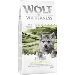 Wolf Of Wilderness Junior "Green Fields" - Lamb